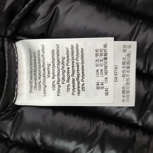 NWT DKNY Women's Black Puffer Hooded Jacket Water Resistant Packable Size L - Picture 12 of 16